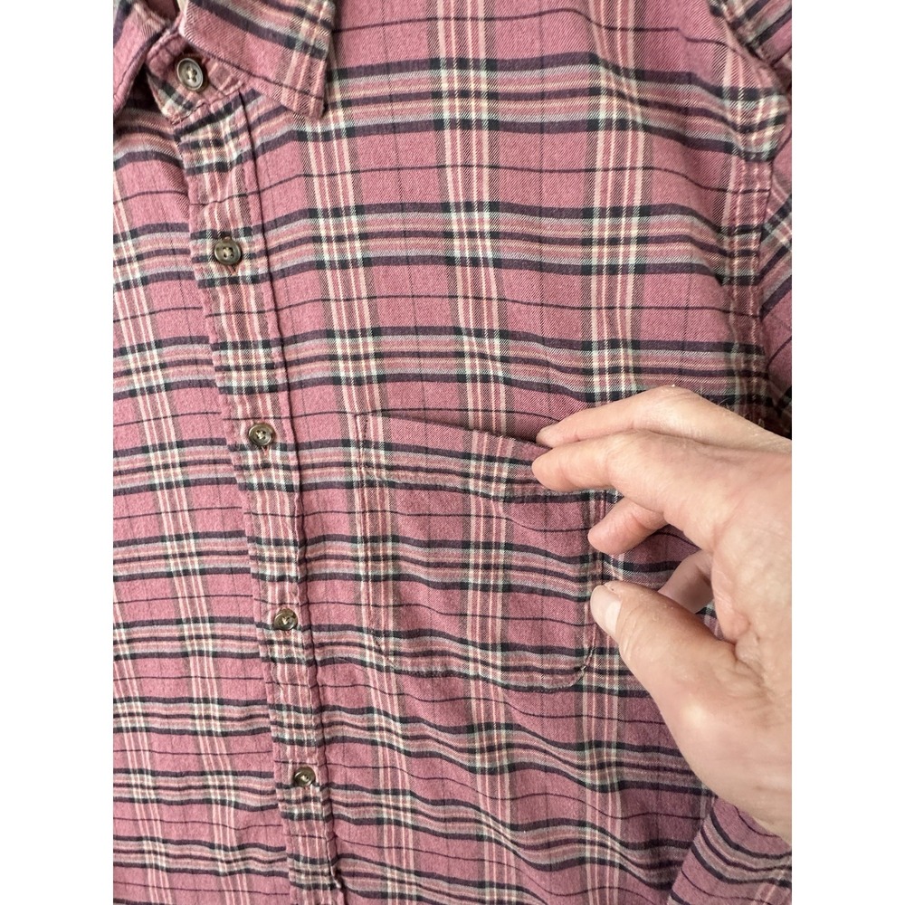 Faherty Shirt Mens XL Pink Mauve Plaid Featherweight Flannel The Movement L/S - Picture 3 of 11